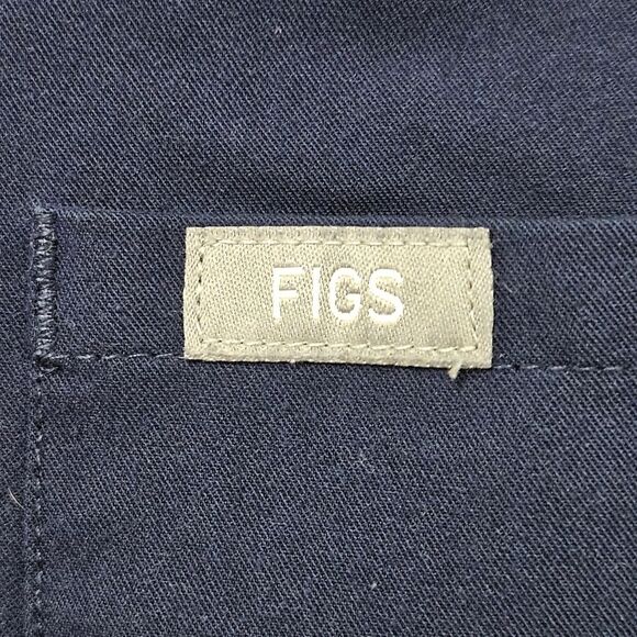 Figs Technical Collection Scrub Top Sm Blue Short Sleeve Pullover Front Pocket - Picture 3 of 7